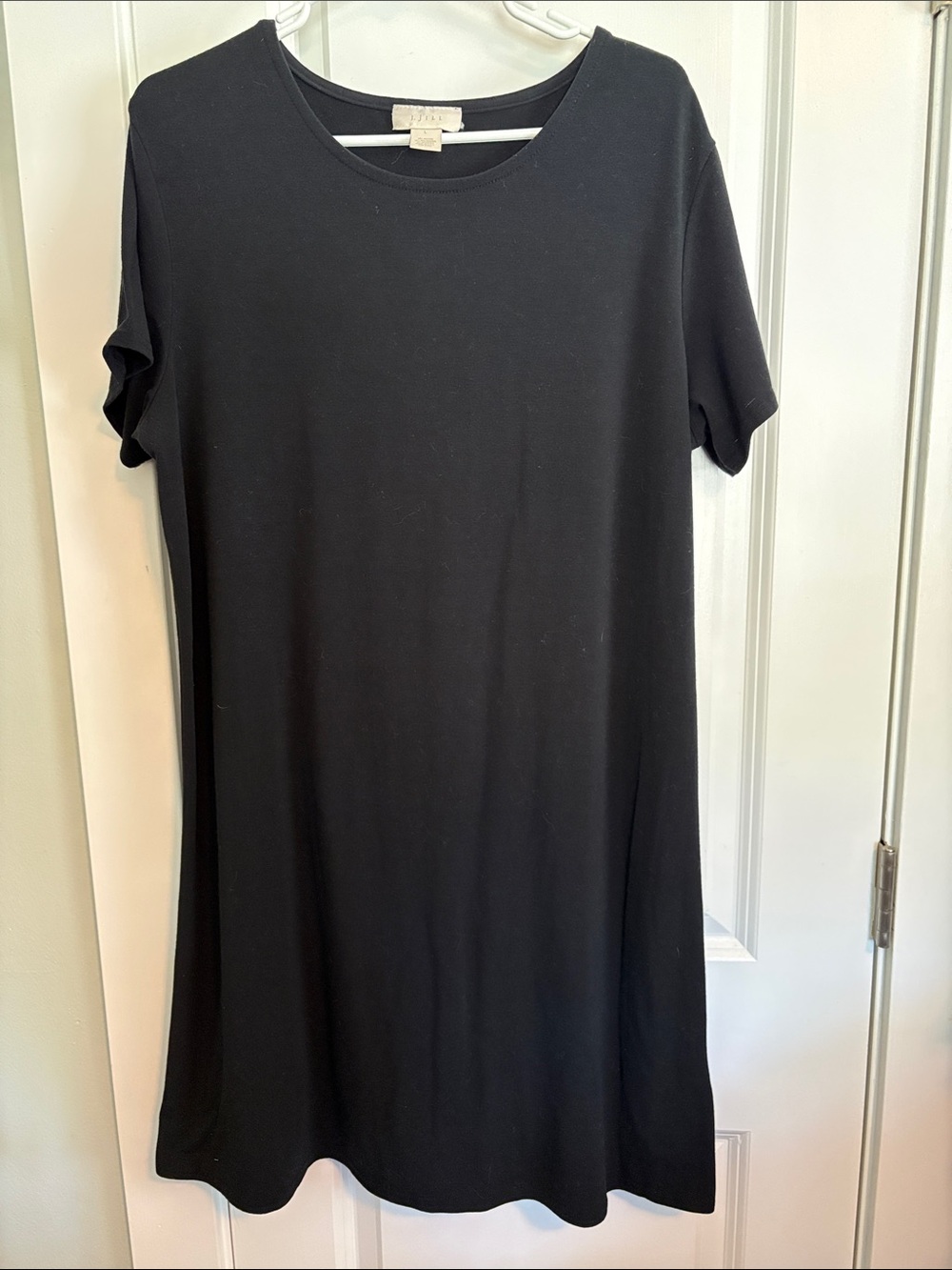 J. Jill Black Short Sleeve Knit Dress